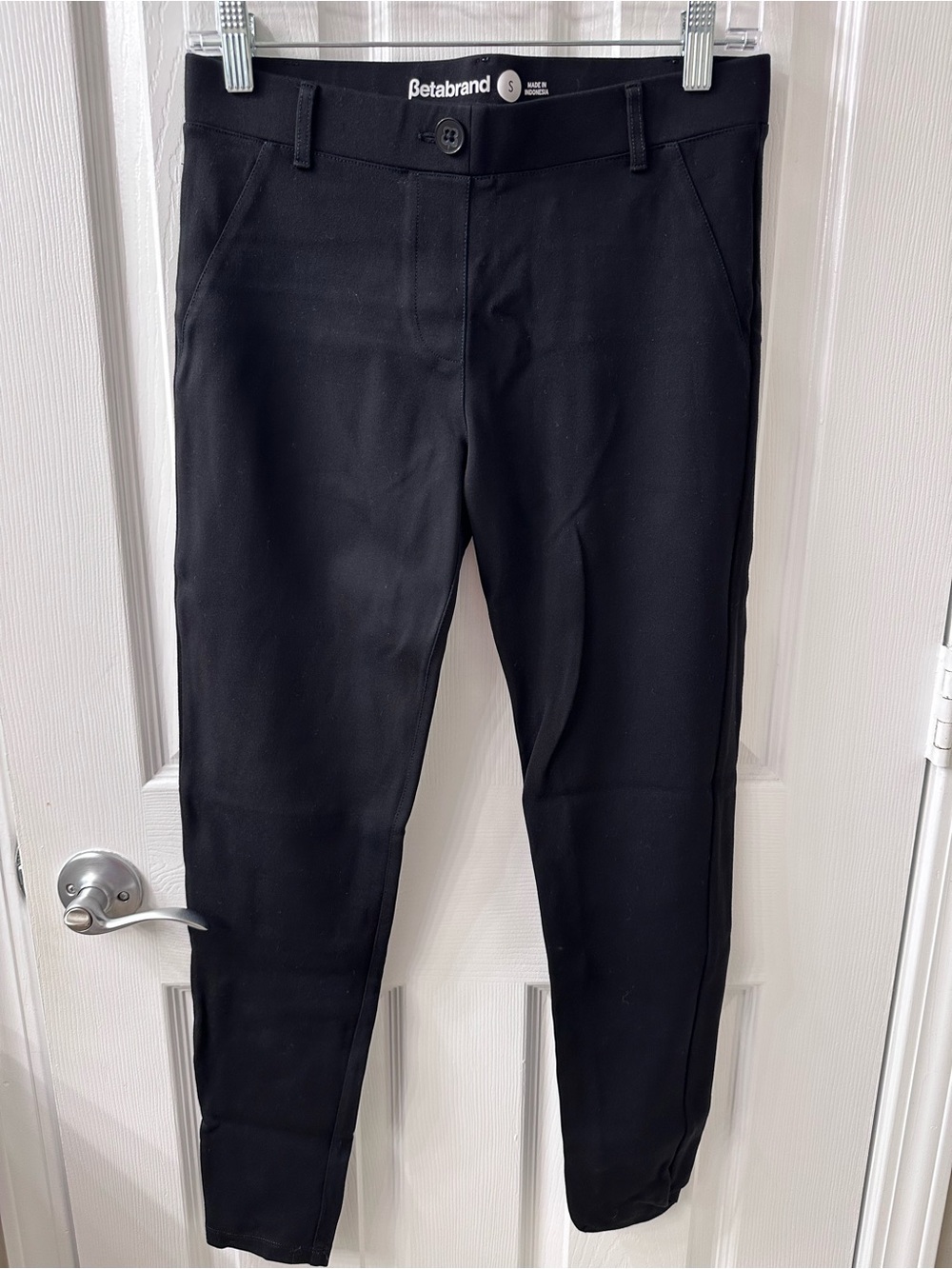Betabrand Black Stretch Slim Pants